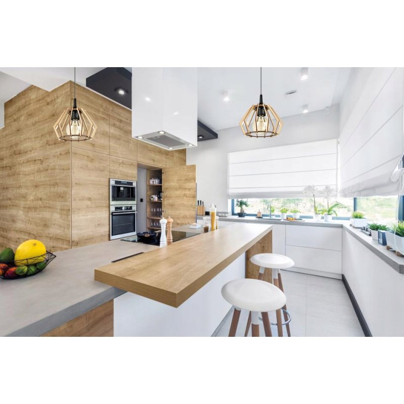 LAMPA WISZĄCA ZWIS żyrandol sufiowa BRYLANT Drewno