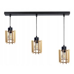 LAMPA WISZĄCA ZWIS żyrandol sufitowa LOFT Drewno 3