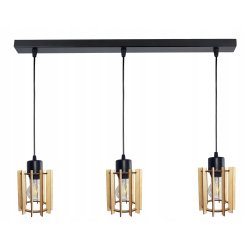 LAMPA WISZĄCA ZWIS żyrandol sufitowa LOFT Drewno 3
