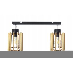 LAMPA WISZĄCA plafon żyrandol sufitowa LOFT Drewno