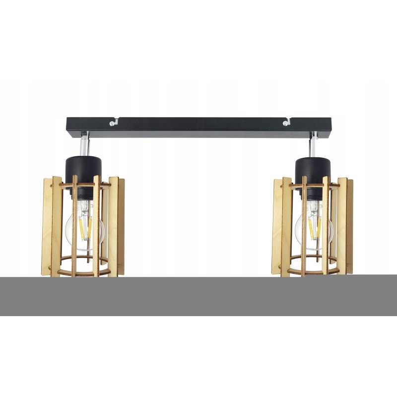 LAMPA WISZĄCA plafon żyrandol sufitowa LOFT Drewno