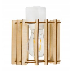 LAMPA KINKIET E27 żyrandol ruch loft drewno KOSTKA