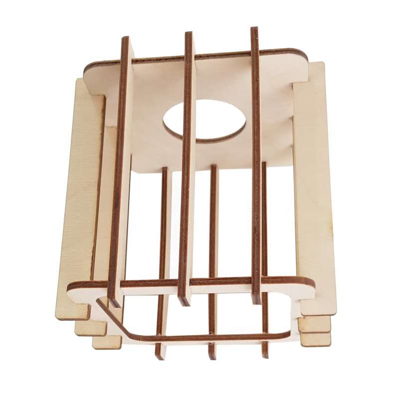 LAMPA KINKIET E27 żyrandol ruch loft drewno KOSTKA