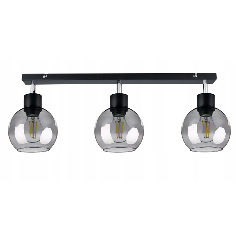 LAMPA PLAFON ŻYRANDOL regulowan BELKA KULA Szklana