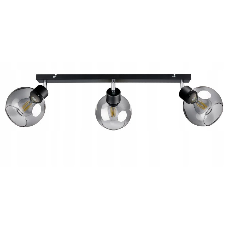 LAMPA PLAFON ŻYRANDOL regulowan BELKA KULA Szklana