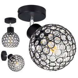 LAMPA KINKIET żyrandol ruchomy LOFT Klosz KRYSZTAŁ