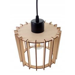 LAMPA sufitowa wisząca ZWIS Loft E27 PAJĄK Drewno