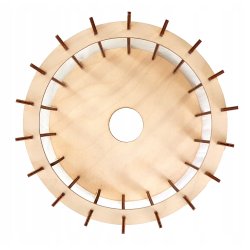 LAMPA sufitowa wisząca ZWIS Loft E27 PAJĄK Drewno