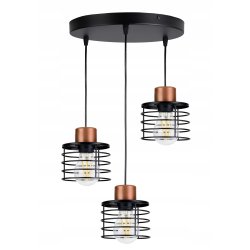LAMPA wisząca sufitowa ŻYRANDOL ZWIS drut SPRĘŻYNA