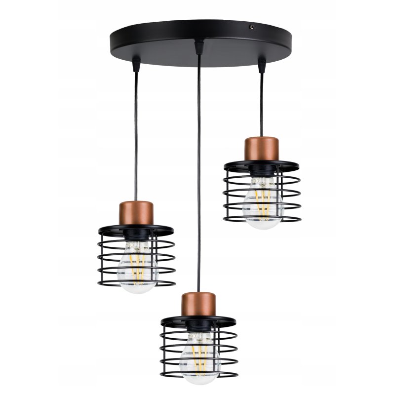 LAMPA wisząca sufitowa ŻYRANDOL ZWIS drut SPRĘŻYNA