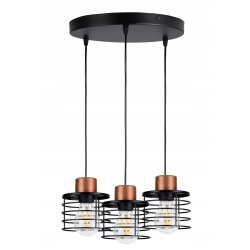 LAMPA wisząca sufitowa ŻYRANDOL ZWIS drut SPRĘŻYNA