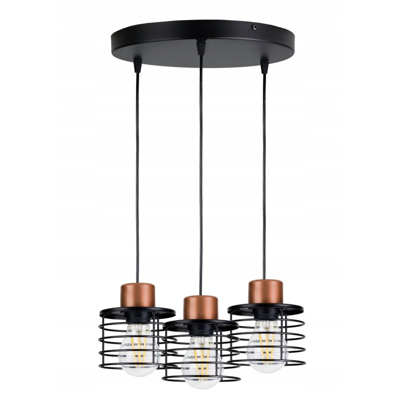 LAMPA wisząca sufitowa ŻYRANDOL ZWIS drut SPRĘŻYNA