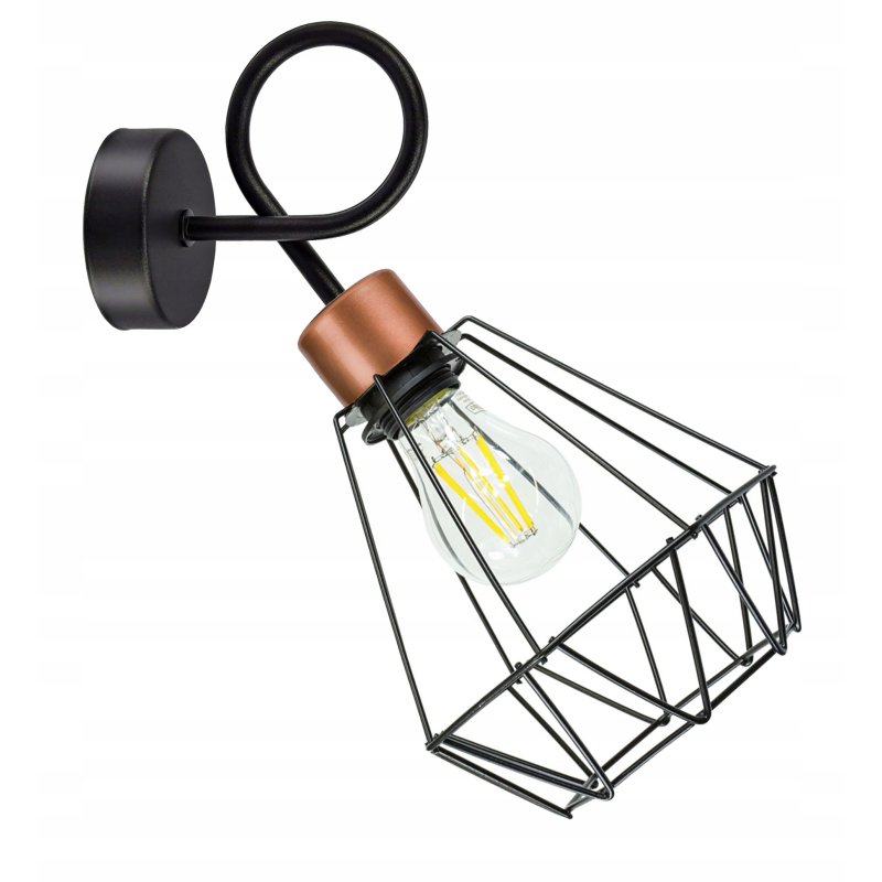 LAMPA KINKIET E27 sufit stały loft drut BRYLANT