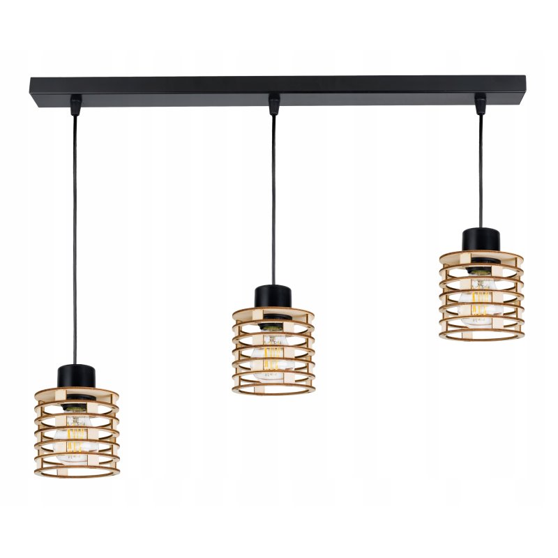 LAMPA WISZĄCA ZWIS żyrandol sufitowa LOFT Drewno 3