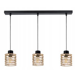 LAMPA WISZĄCA ZWIS żyrandol sufitowa LOFT Drewno 3