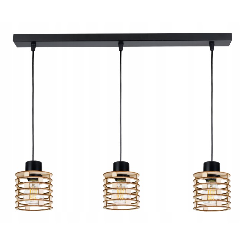 LAMPA WISZĄCA ZWIS żyrandol sufitowa LOFT Drewno 3