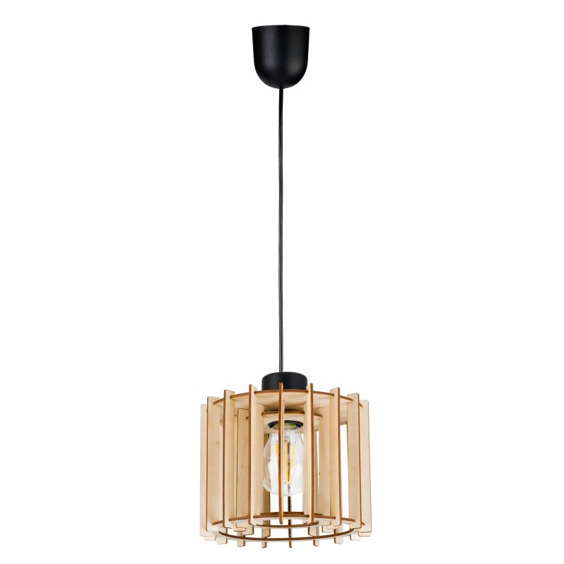LAMPA WISZĄCA zwis żyrandol sufitowa LOFT Drewno 1