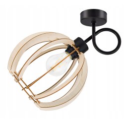 LAMPA KINKIET E27 ścienny PLAFON stały loft Drewno