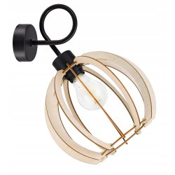 LAMPA KINKIET E27 ścienny PLAFON stały loft Drewno