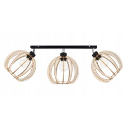 LAMPA plafon ruchomy żyrandol sufiowa KULA Drewno