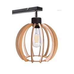 LAMPA plafon ruchomy żyrandol sufiowa KULA Drewno