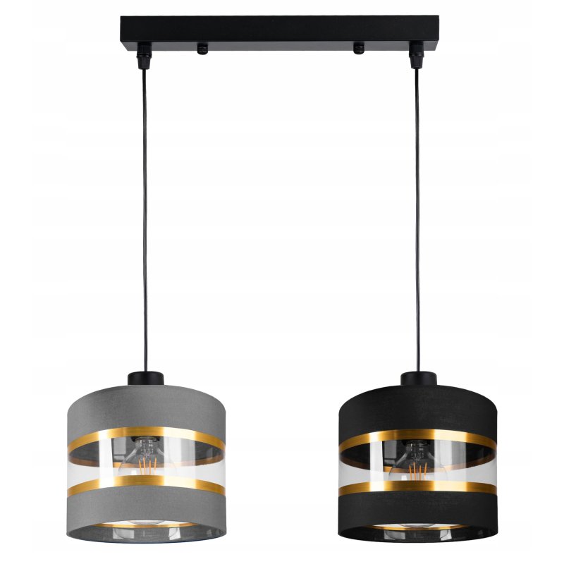 LAMPA WISZĄCA ZWIS żyrandol sufiowa Abażur 2xE27