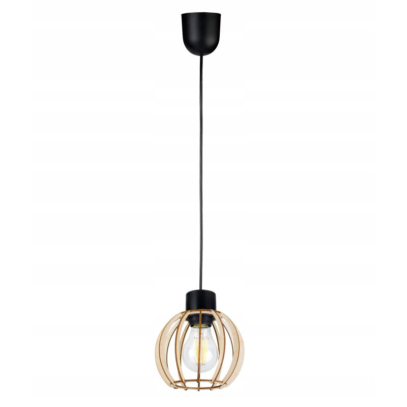 LAMPA WISZĄCA ZWIS żyrandol sufitowa LOFT Drewno 1