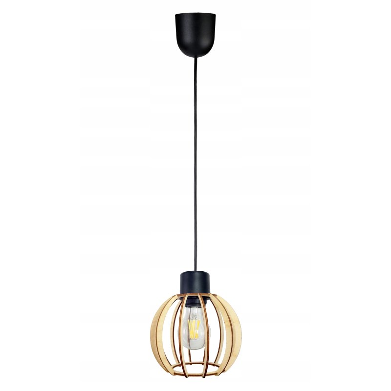 LAMPA WISZĄCA ZWIS żyrandol sufitowa LOFT Drewno 1