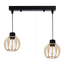 LAMPA WISZĄCA ZWIS żyrandol sufitowa LOFT Drewno 2
