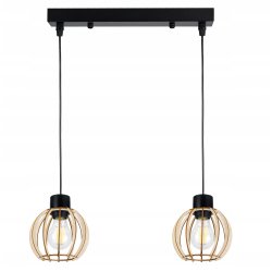 LAMPA WISZĄCA ZWIS żyrandol sufitowa LOFT Drewno 2