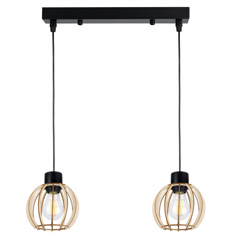 LAMPA WISZĄCA ZWIS żyrandol sufitowa LOFT Drewno 2