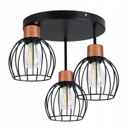 LAMPA sufit PLAFON ŻYRANDOL wysoki loft drut KULA