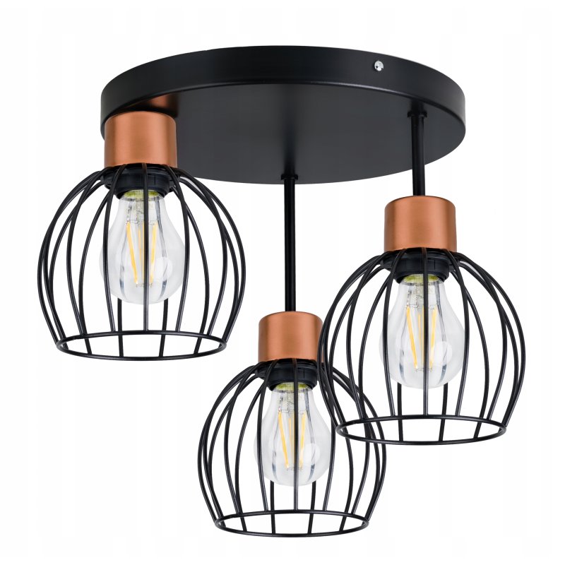LAMPA sufit PLAFON ŻYRANDOL wysoki loft drut KULA
