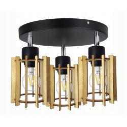 LAMPA WISZĄCA plafon żyrandol sufitowa LOFT Drewno