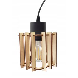 LAMPA WISZĄCA ZWIS żyrandol sufitowa LOFT Drewno 1