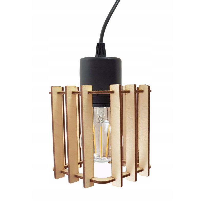 LAMPA WISZĄCA ZWIS żyrandol sufitowa LOFT Drewno 1