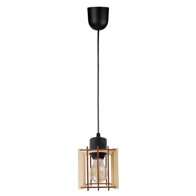 LAMPA WISZĄCA ZWIS żyrandol sufitowa LOFT Drewno 1