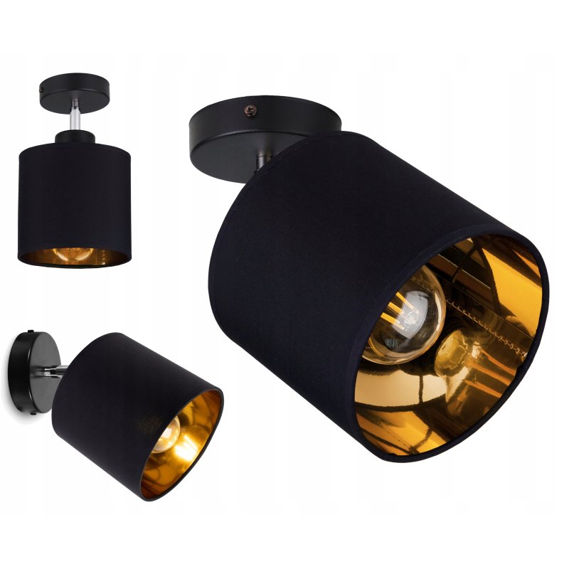 LAMPA plafon ruchomy żyrandol sufiowa ABAŻUR złoty