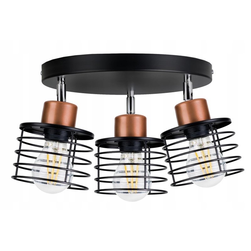 LAMPA PLAFON ŻYRANDOL ruchomy loft drut SPRĘŻYNA 3