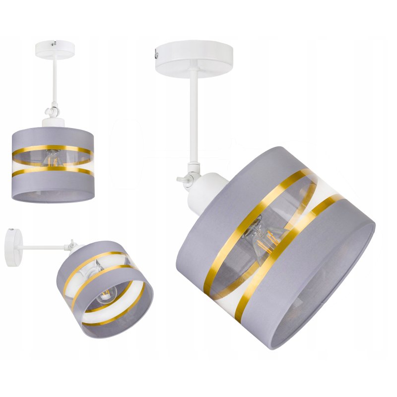 LAMPA KINKIET żyrandol regulowany LOFT ABAŻUR 20cm