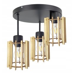 LAMPA WISZĄCA plafon żyrandol sufitowa LOFT Drewno