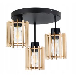 LAMPA WISZĄCA plafon żyrandol sufitowa LOFT Drewno