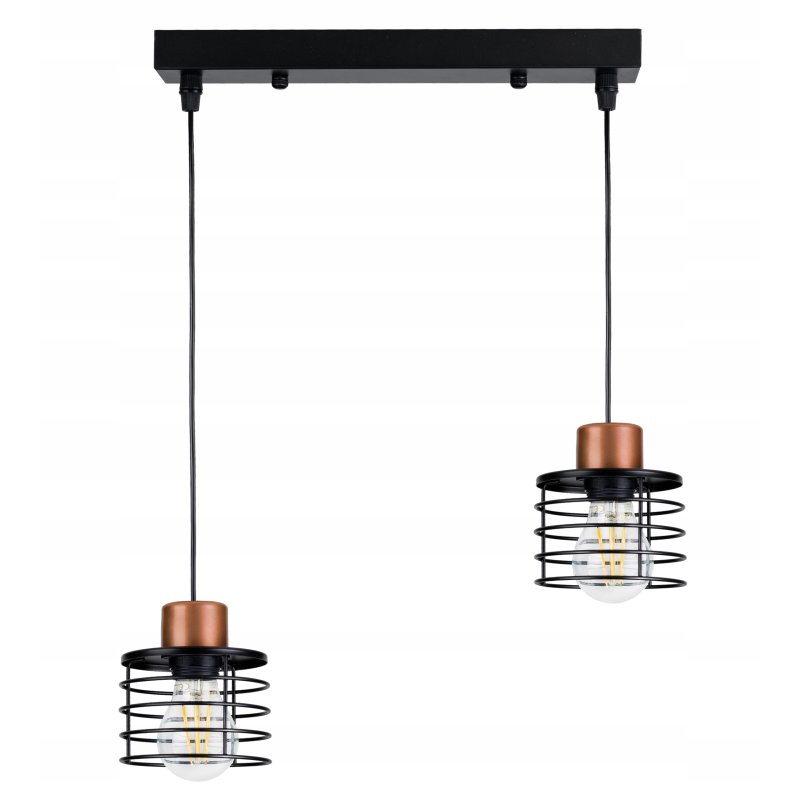 LAMPA wisząca sufitowa ŻYRANDOL ZWIS drut SPRĘŻYNA