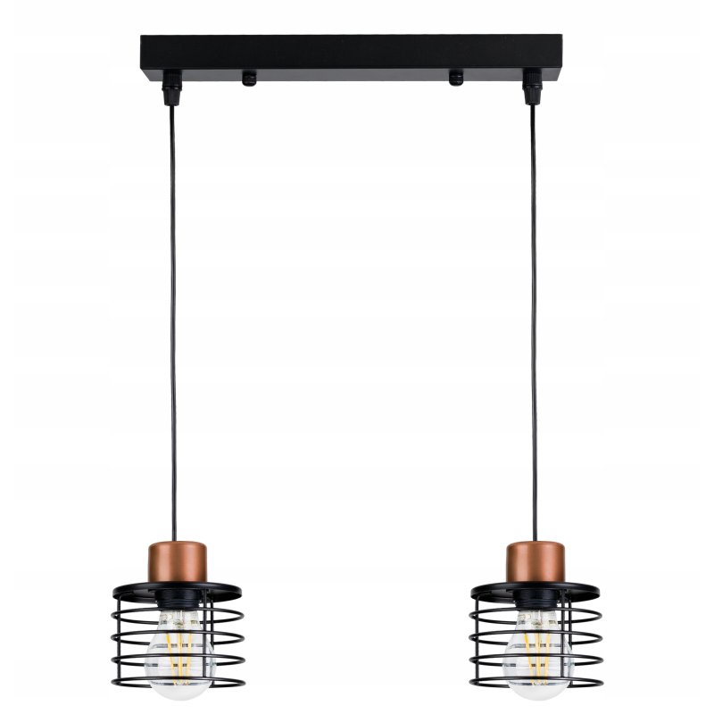 LAMPA wisząca sufitowa ŻYRANDOL ZWIS drut SPRĘŻYNA