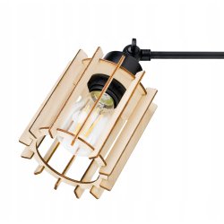 LAMPA sufitowa żyrandol regulowany LOFT drewno 6