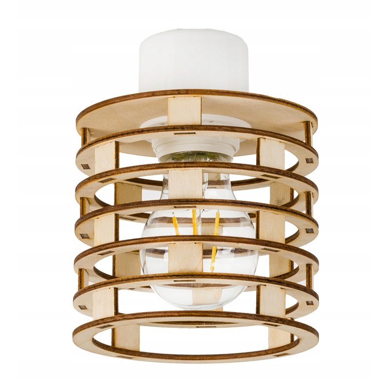LAMPA WISZĄCA ZWIS żyrandol sufitowa LOFT Drewno 1