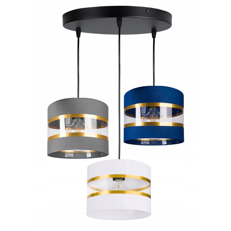 LAMPA WISZĄCA ZWIS żyrandol sufiowa Abażur 3xE27