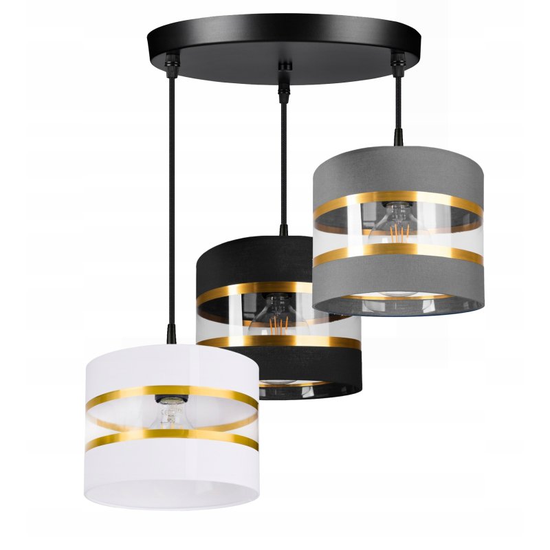 LAMPA WISZĄCA ZWIS żyrandol sufiowa Abażur 3xE27