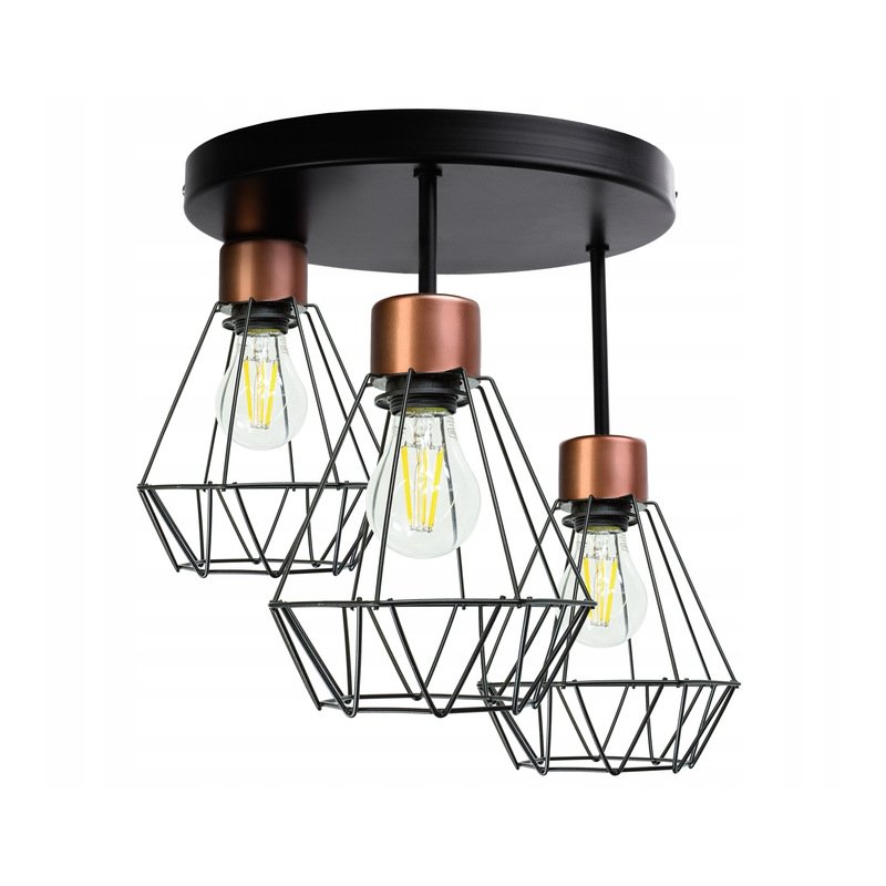 LAMPA plafon SUFITOWA ŻYRANDOL loft BRYLANT DRUT