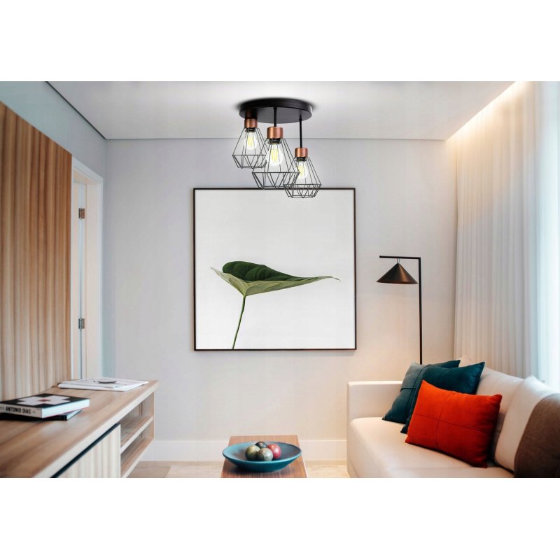 LAMPA plafon SUFITOWA ŻYRANDOL loft BRYLANT DRUT